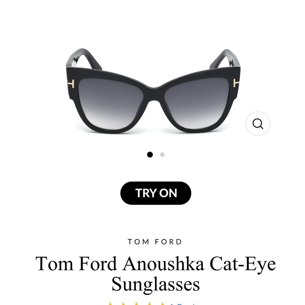 Tom Ford Anoushka FT0371S 01B Sunglasses cat eye sunglasses
